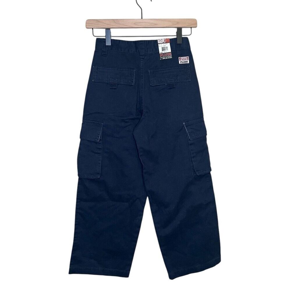 Plugg Navy Blue Cargo Pants 100% Cotton Youth Sz 8 NWT CPS19337 - Picture 2 of 9